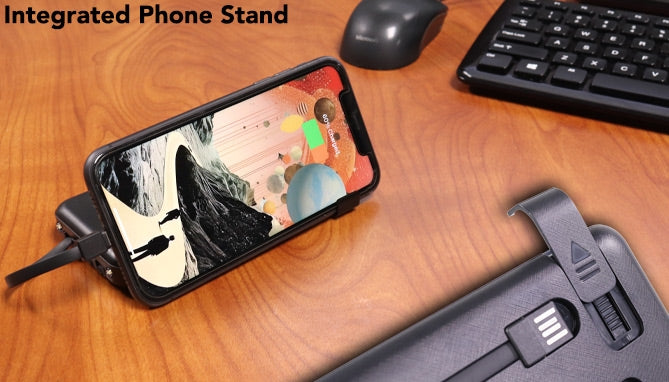 Multi Device Power Bank With Built In Cords 10,000mAh