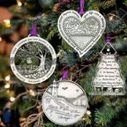 Solid Pewter Christmas Tree Ornament – Elegant Holiday Decoration