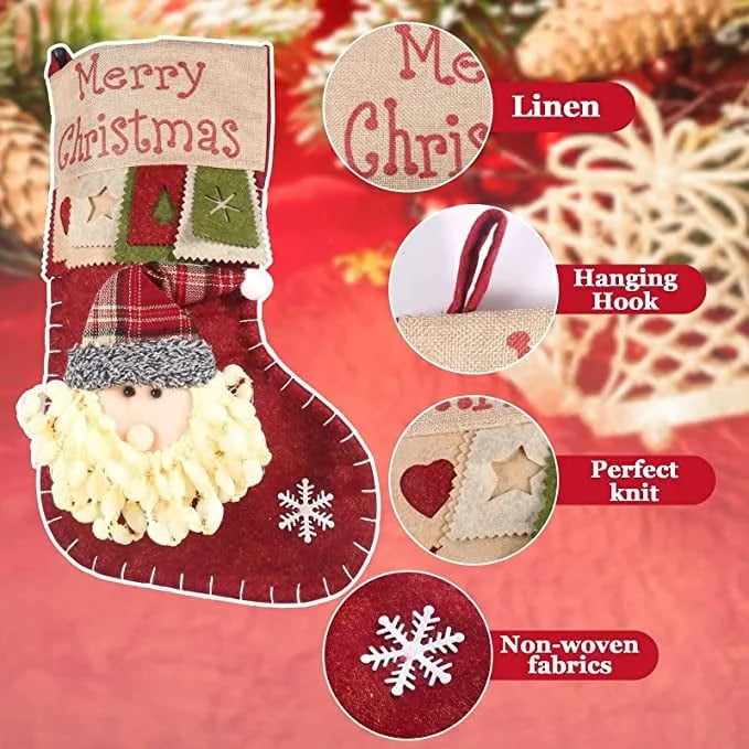 Christmas Stocking 2025 | Classic Holiday Decoration & Gift Holder