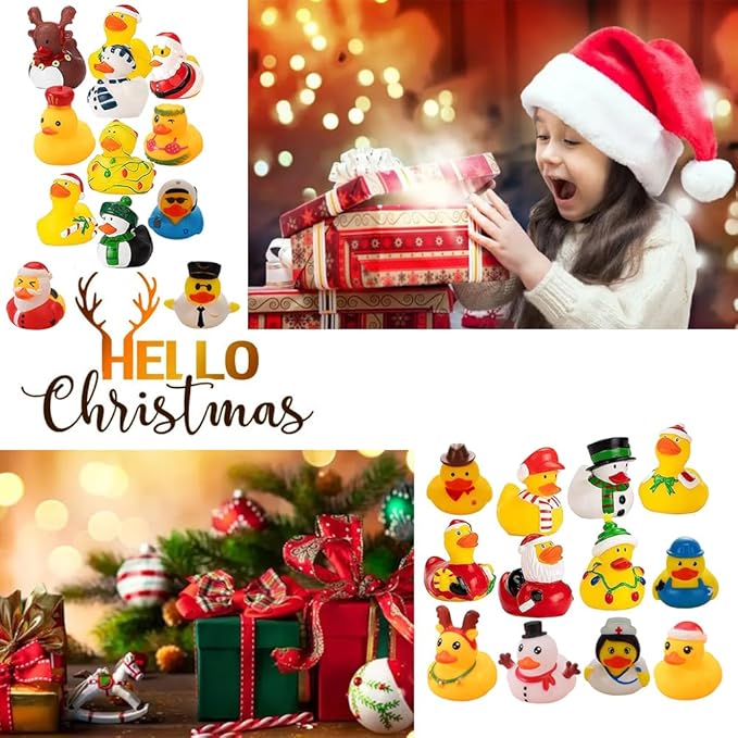 24-Piece Christmas Rubber Ducks Advent Calendar – Holiday Countdown Fun