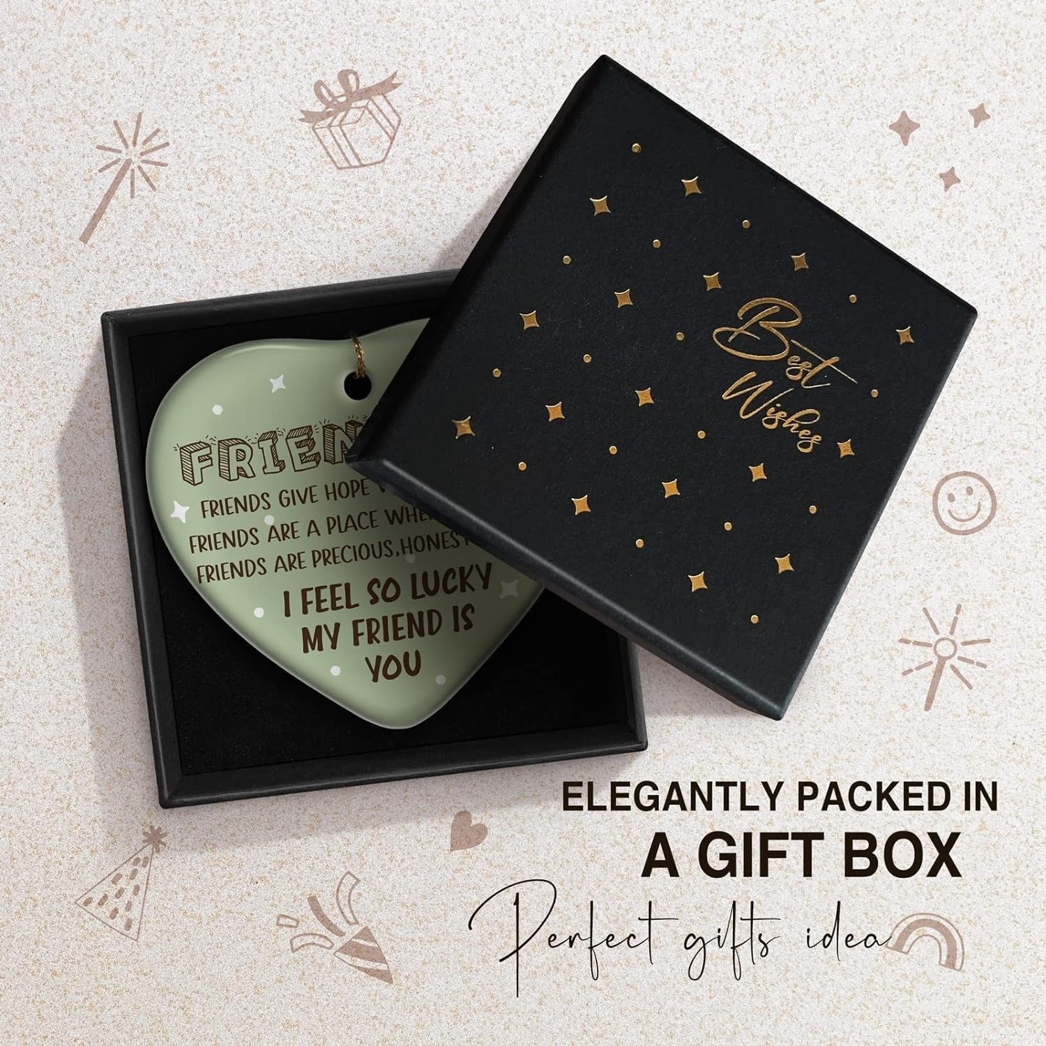 Christmas Heart Hanging Ornament | Holiday Tree Decoration & Gift 2025