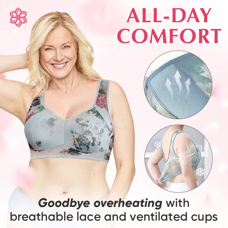 Miracharm ElleBloom - LAST DAY SALE 80% OFF - Ice Silk Lace Cooling Comfort Bra