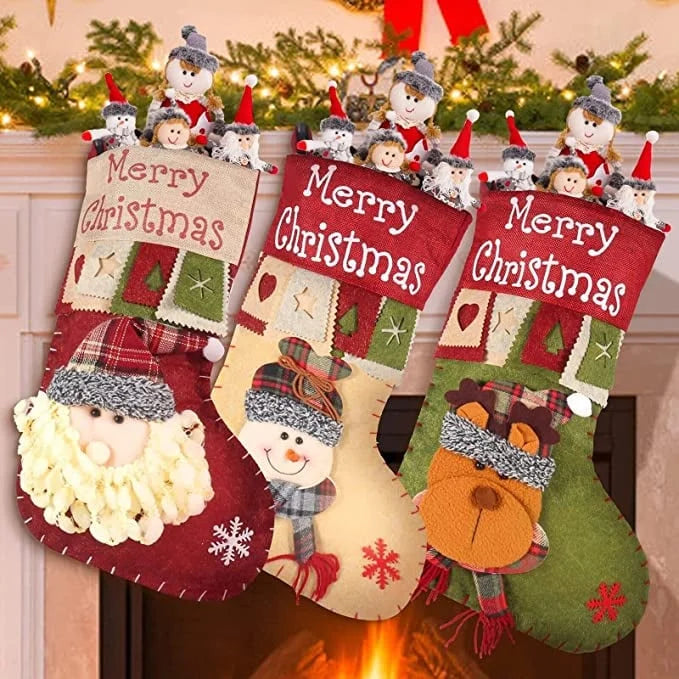 Christmas Stocking 2025 | Classic Holiday Decoration & Gift Holder