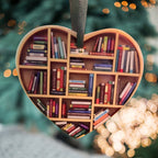 Book Lovers Heart Ornament | Reading-Themed Christmas Gift 2025