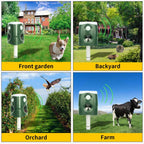 360° Animal Repellent Deterrent – 3-in-1 Ultrasonic, Motion Sensor & Flash Light Pest Control