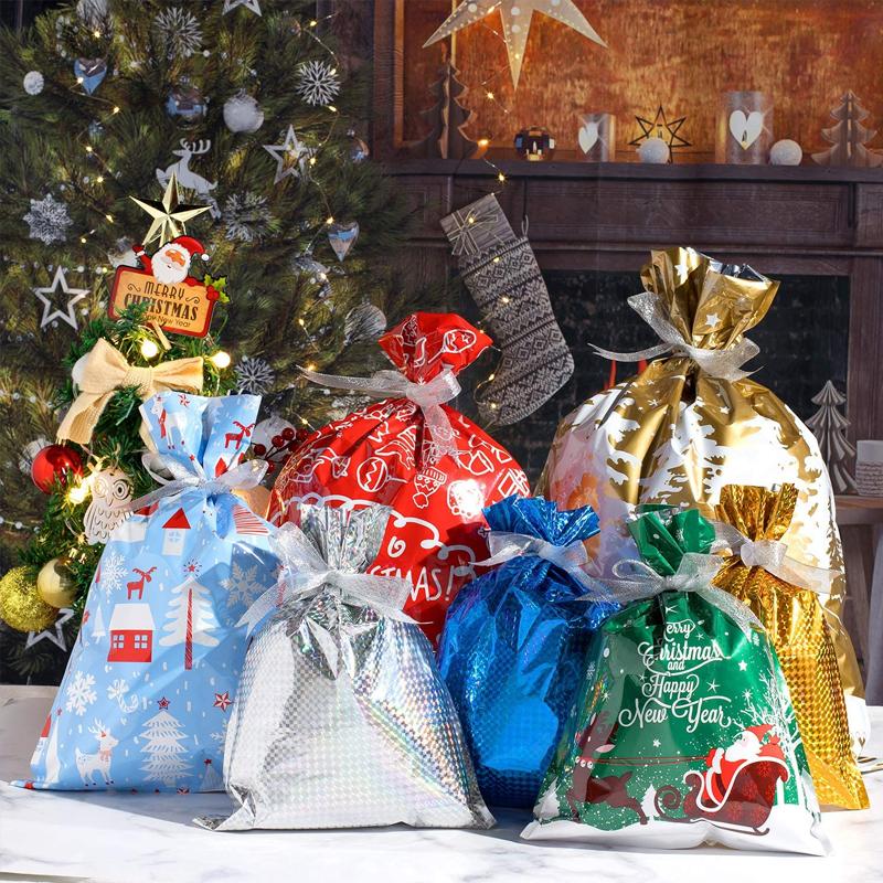 Drawstring Gift Bags – Reusable Holiday & Party Favor Bags