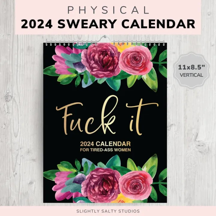 2026 Funny Calendar for Tired-Ass Women | Sarcastic & Relatable Gift Idea