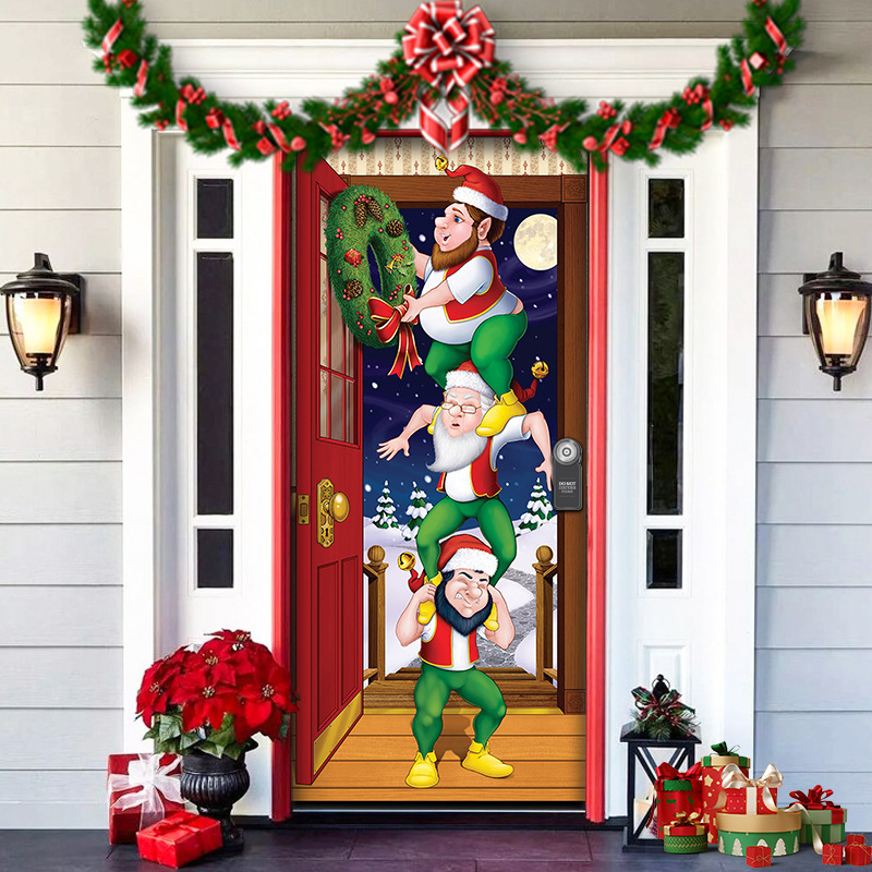 2025 Christmas Door Covers | Festive Holiday Front Door Decorations
