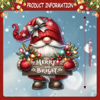 Wooden Dwarf Christmas Tree Ornaments Set – 12-Piece Holiday Decor