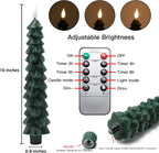 Christmas Tree Flameless Candles – 3D Flickering Flame Holiday Decor