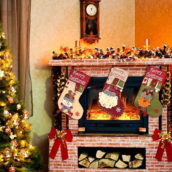 Christmas Stocking 2025 | Classic Holiday Decoration & Gift Holder