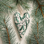 DIY Heart-Shaped Hand Embroidered Christmas Ornament Kit – 2025 Holiday Craft