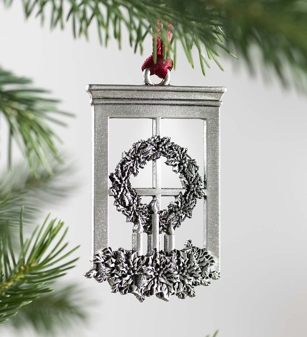 Solid Pewter Christmas Tree Ornament – Elegant Holiday Decoration