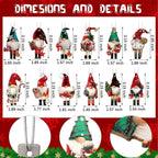 Gnome Nutcracker Christmas Tree Ornaments Set – 12-Piece Holiday Decor