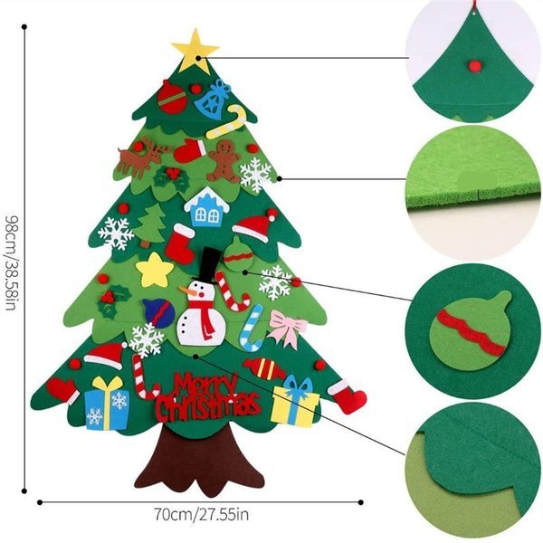 DIY Felt Christmas Tree Set | Kids Wall Hanging Decoration 2025
