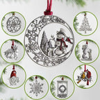 Solid Pewter Christmas Tree Ornament – Elegant Holiday Decoration