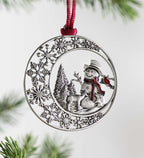 Solid Pewter Christmas Tree Ornament – Elegant Holiday Decoration