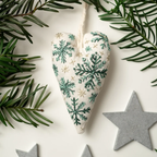 DIY Heart-Shaped Hand Embroidered Christmas Ornament Kit – 2025 Holiday Craft