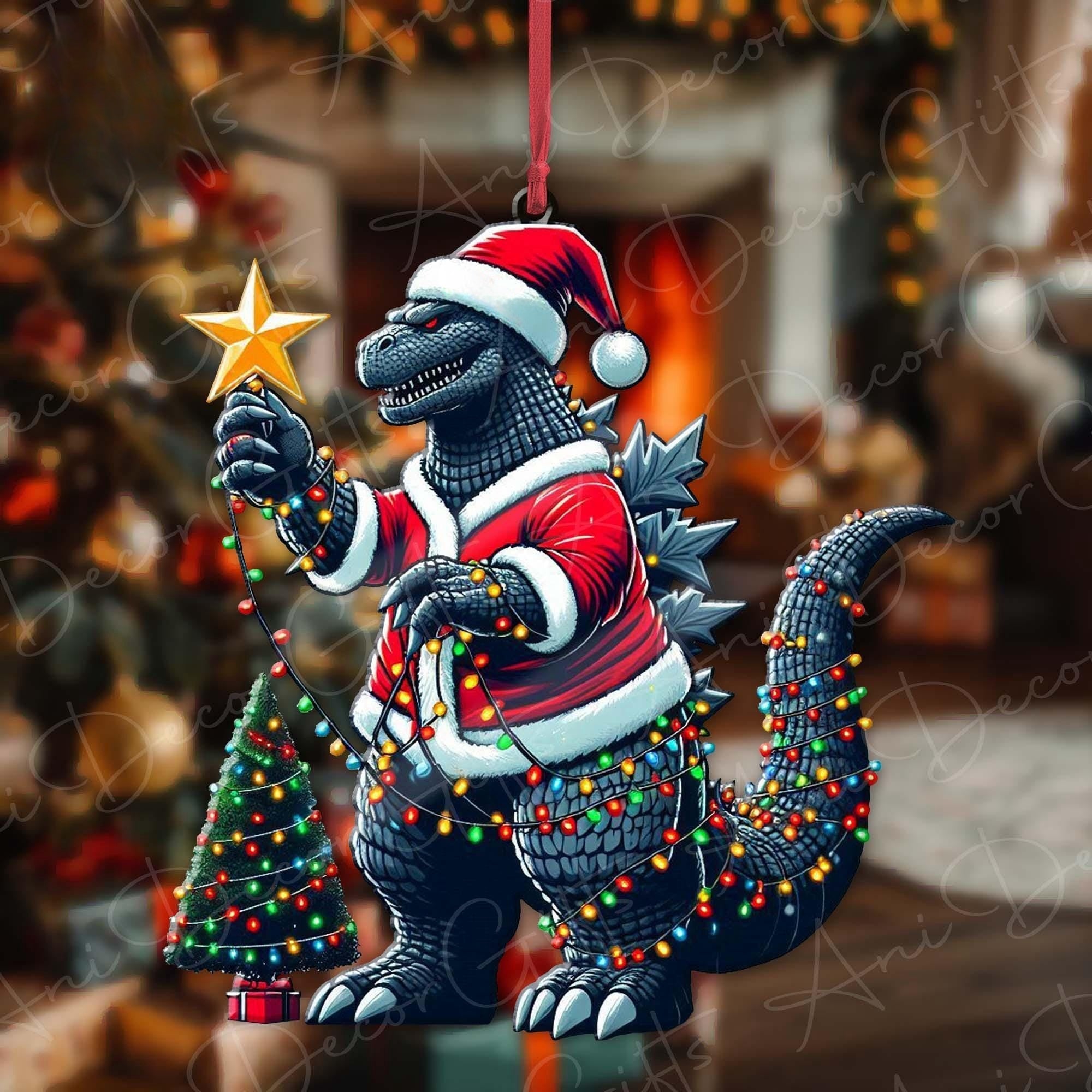 Godzilla Christmas Ornament – Unique Holiday Tree Decoration