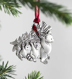 Solid Pewter Christmas Tree Ornament – Elegant Holiday Decoration