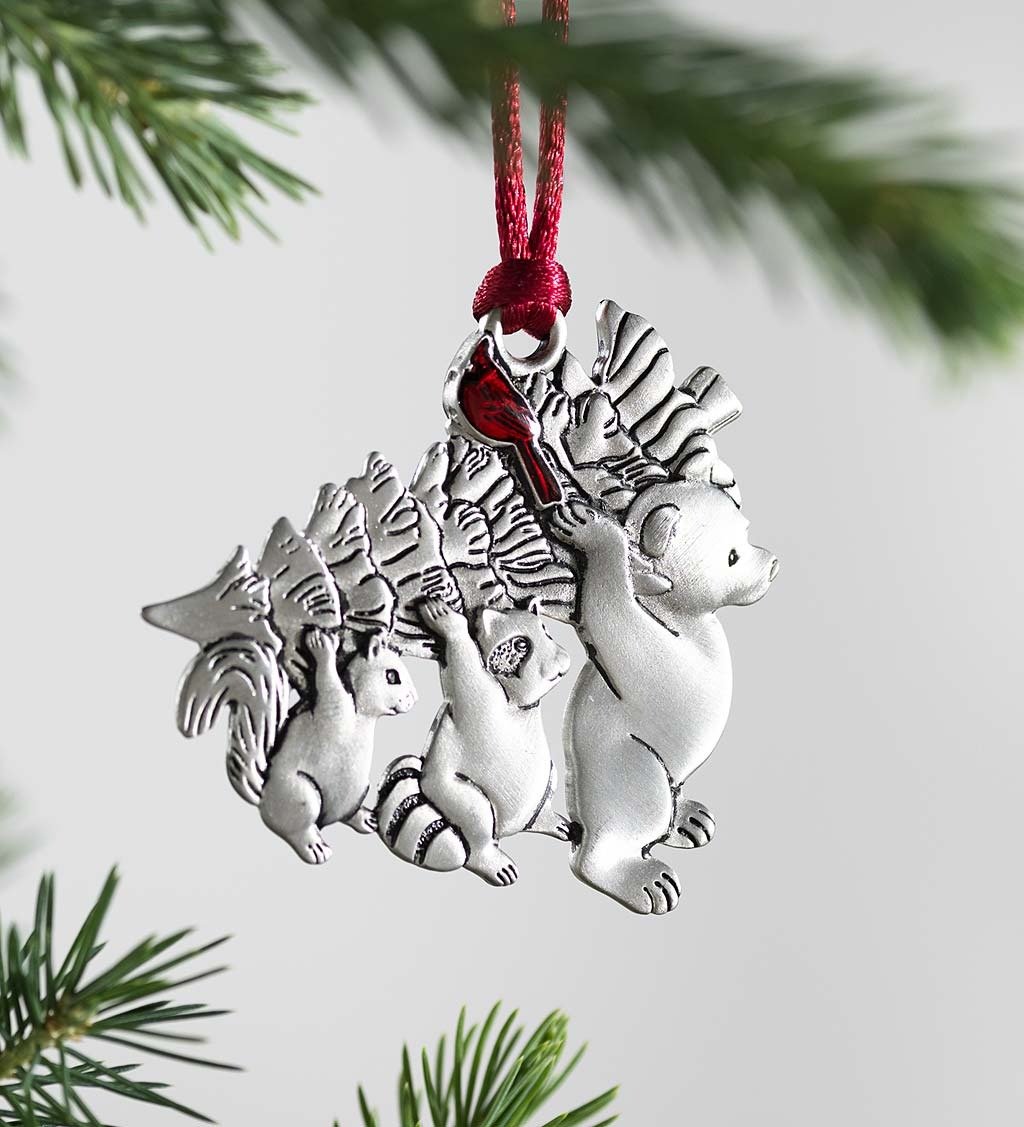 Solid Pewter Christmas Tree Ornament – Elegant Holiday Decoration