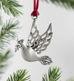 Solid Pewter Christmas Tree Ornament – Elegant Holiday Decoration