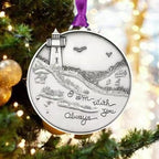 Solid Pewter Christmas Tree Ornament – Elegant Holiday Decoration