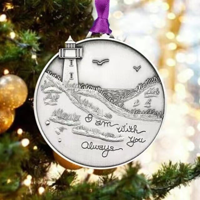 Solid Pewter Christmas Tree Ornament – Elegant Holiday Decoration