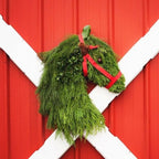 Handmade Farmhouse Horse Head Christmas Wreath – Festive Holiday Decor