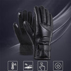 Up To 140°F Electric Waterproof/Snowproof Heated Gloves With Touch Screen Sensor