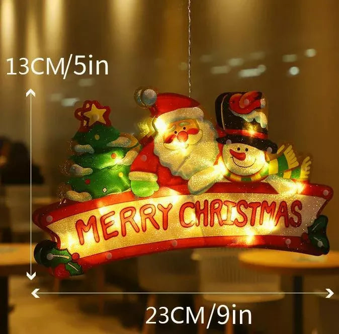 Christmas Window Hanging Lights | LED Holiday Decoration 2025