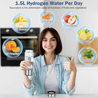Upgraded Hydrogen Water Bottle, Hydrogen Water Generator with Advanced SPE PEM Technology,