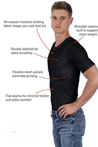 MEN/WOMEN’S CONCEALED LEATHER HOLSTER T-SHIRT