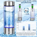 Upgraded Hydrogen Water Bottle, Hydrogen Water Generator with Advanced SPE PEM Technology,