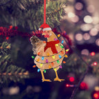 Christmas Chicken Ornament | Funny Holiday Tree Decoration & Gift 2025
