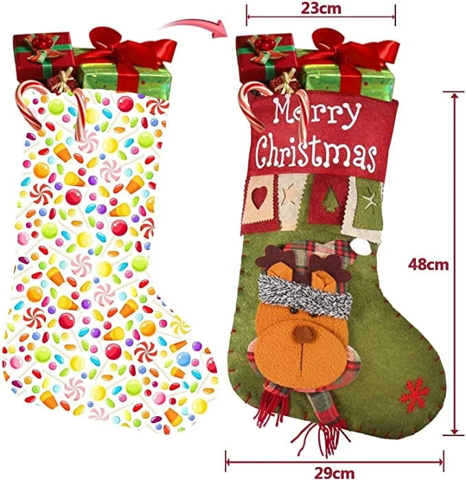 Christmas Stocking 2025 | Classic Holiday Decoration & Gift Holder