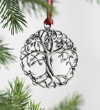 Solid Pewter Christmas Tree Ornament – Elegant Holiday Decoration