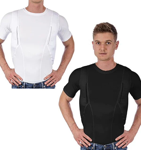 MEN/WOMEN’S CONCEALED LEATHER HOLSTER T-SHIRT