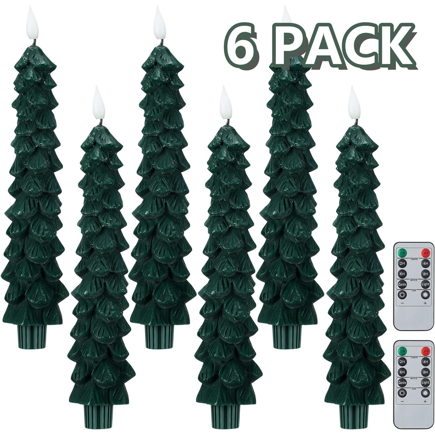 Christmas Tree Flameless Candles – 3D Flickering Flame Holiday Decor