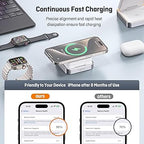 2025 Upgraded Wireless Charger 3 in 1, Foldable Wireless Charging Station with Light (20W Adapter)