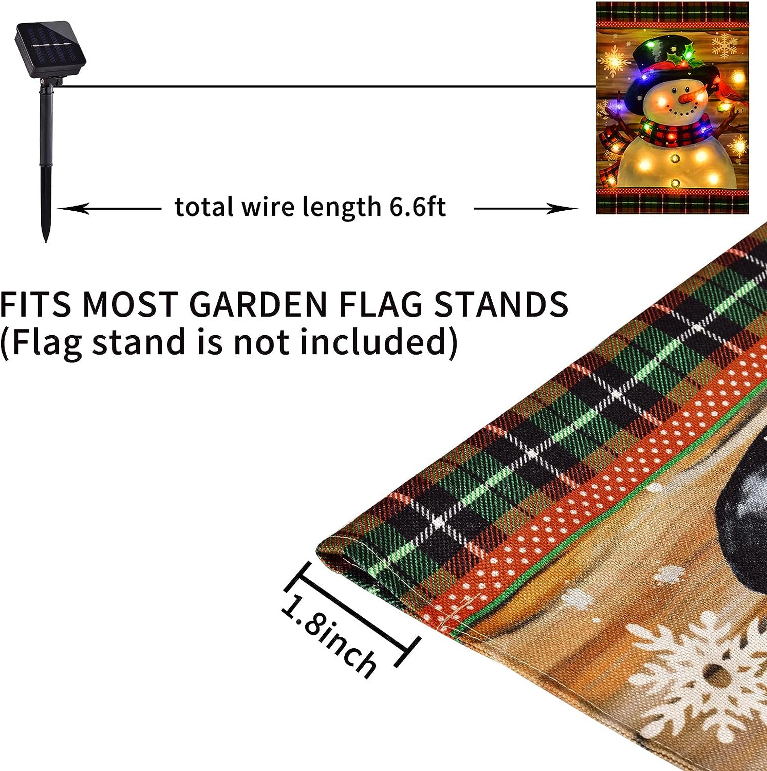 Christmas LED Garden Flag | Outdoor Holiday Decor & Lighted Yard Flags 2025