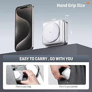 2025 Upgraded Wireless Charger 3 in 1, Foldable Wireless Charging Station with Light (20W Adapter)