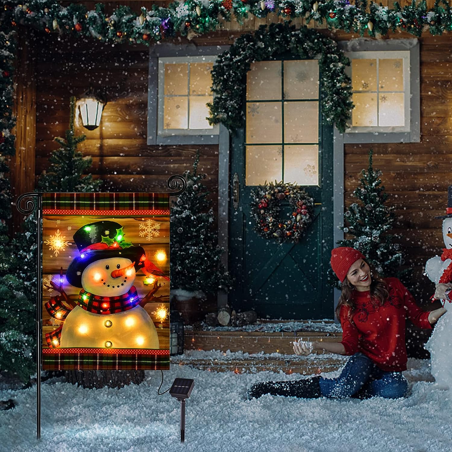 Christmas LED Garden Flag | Outdoor Holiday Decor & Lighted Yard Flags 2025