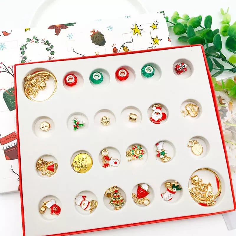 DIY Christmas Advent Calendar Bracelets Set | 24 Days Jewelry Gift 2025