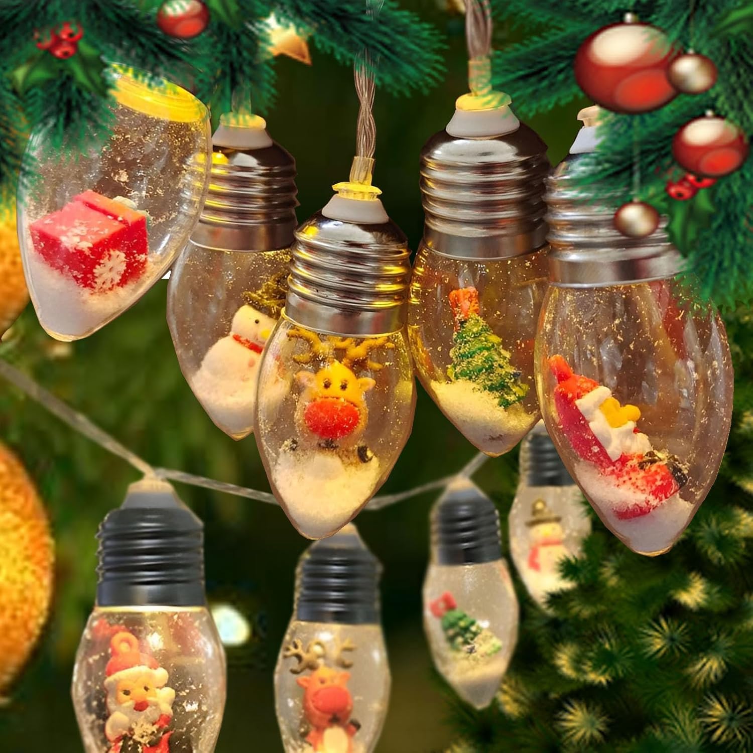 Christmas Vintage LED String Lights – Festive Holiday Decor