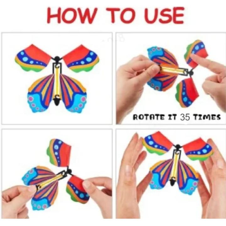 Magic Flying Butterfly | Surprise Wind-Up Gift for Kids & Adults 2025