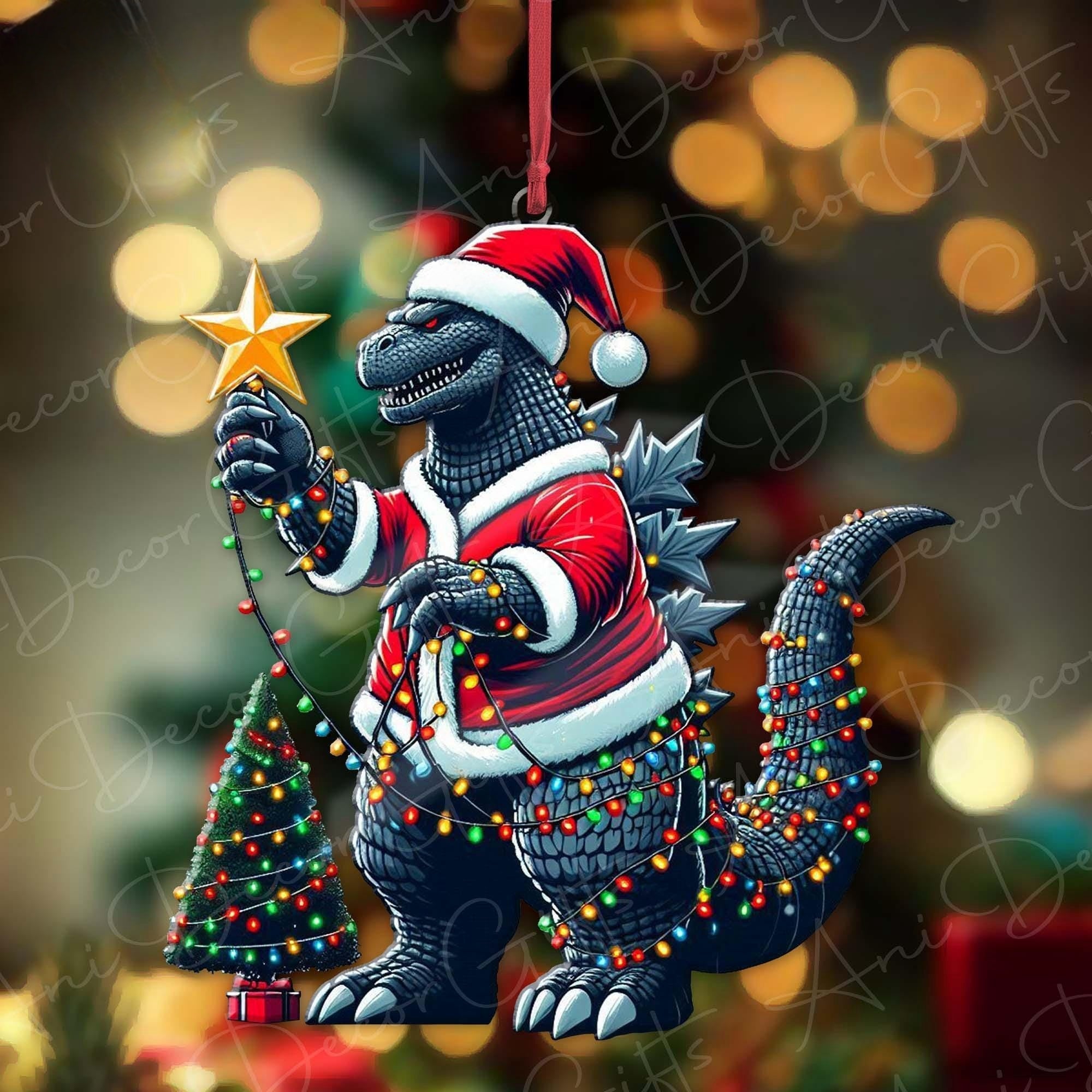 Godzilla Christmas Ornament – Unique Holiday Tree Decoration