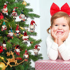 Gnome Nutcracker Christmas Tree Ornaments Set – 12-Piece Holiday Decor