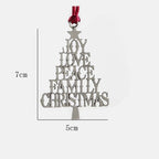 Solid Pewter Christmas Tree Ornament – Elegant Holiday Decoration