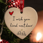 Christmas Heart Ornament 2025 | Hanging Holiday Tree Decoration Gift